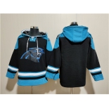 Men's Carolina Panthers Blank Black Ageless Must-Have Lace-Up Pullover Hoodie