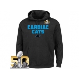 Men's Carolina Panthers Majestic Black Super Bowl 50 Hot Phrase Pullover Hoodie