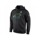 Men's Carolina Panthers Nike Black Super Bowl 50 Bound Team Travel Performance Pullover Hoodie