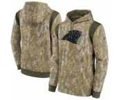 Men's Carolina Panthers Nike Camo 2021 Salute To Service Therma Performance Pullover Hoodie