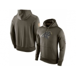 Men''s Carolina Panthers Nike Olive Salute To Service KO Performance Hoodie