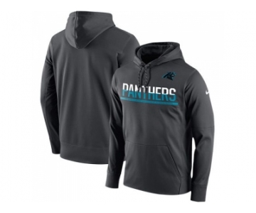 Men's Carolina Panthers Nike Sideline Circuit Anthracite Pullover Hoodie