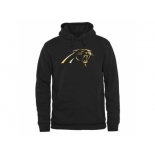 Men''s Carolina Panthers Pro Line Black Gold Collection Pullover Hoodie