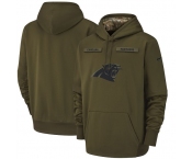 NFL Men's Carolina Panthers Nike Olive Salute to Service Pullover Hoodie