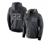 NFL Men's Nike Carolina Panthers #22 Christian McCaffrey Stitched Black Anthracite Salute to Service Player Performance Hoodie