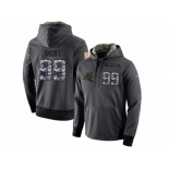 NFL Men's Nike Carolina Panthers #99 Kawann Short Stitched Black Anthracite Salute to Service Player Performance Hoodie