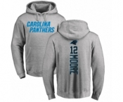 NFL Nike Carolina Panthers #12 DJ Moore Ash Backer Pullover Hoodie