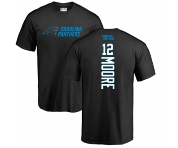 NFL Nike Carolina Panthers #12 DJ Moore Black Backer T-Shirt