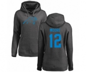 NFL Women's Nike Carolina Panthers #12 DJ Moore Ash One Color Pullover Hoodie