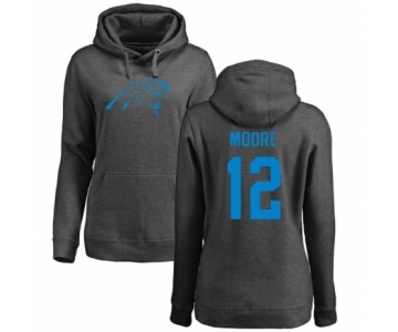 NFL Women's Nike Carolina Panthers #12 DJ Moore Ash One Color Pullover Hoodie