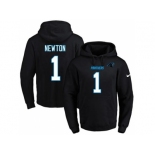 Nike Carolina Panthers #1 Cam Newton Black Name & Number Pullover NFL Hoodie