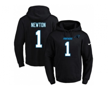 Nike Carolina Panthers #1 Cam Newton Black Name & Number Pullover NFL Hoodie