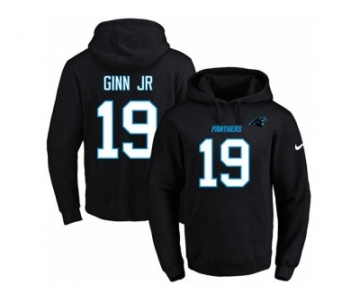 Nike Carolina Panthers #19 Ted Ginn Jr Black Name & Number Pullover NFL Hoodie