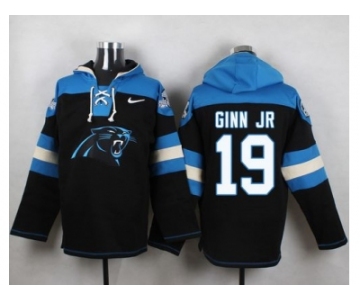 Nike Carolina Panthers #19 Ted Ginn Jr Black Player Pullover NFL Hoodie