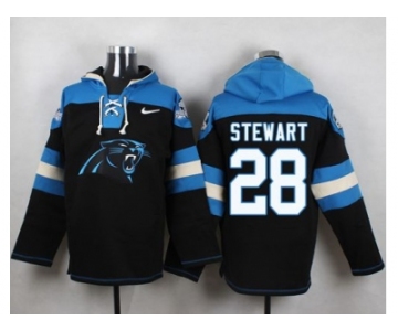 Nike Carolina Panthers #28 Jonathan Stewart Black Player Pullover NFL Hoodie