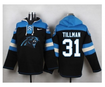 Nike Carolina Panthers #31 Charles Tillman Black Player Pullover NFL Hoodie