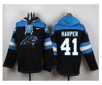 Nike Carolina Panthers #41 Roman Harper Black Player Pullover NFL Hoodie