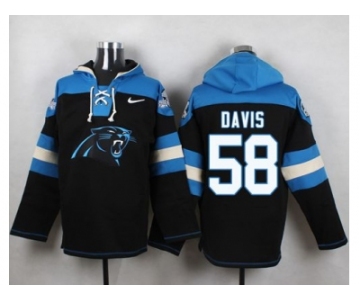 Nike Carolina Panthers #58 Thomas Davis Black Player Pullover NFL Hoodie