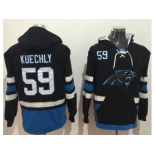 Nike Carolina Panthers #59 Luke Kuechly Black Blue Name & Number Pullover NFL Hoodie