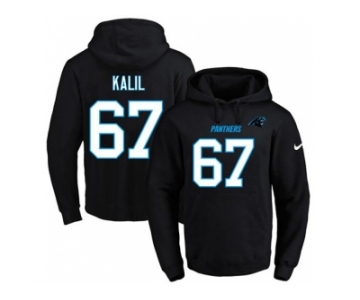 Nike Carolina Panthers #67 Ryan Kalil Black Name & Number Pullover NFL Hoodie