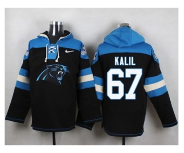 Nike Carolina Panthers #67 Ryan Kalil Black Player Pullover NFL Hoodie