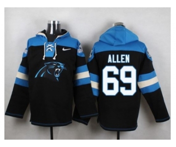 Nike Carolina Panthers #69 Jared Allen Black Player Pullover NFL Hoodie