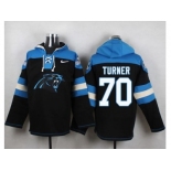 Nike Carolina Panthers #70 Trai Turner Black Player Pullover NFL Hoodie