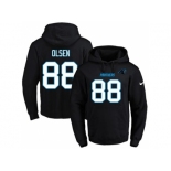 Nike Carolina Panthers #88 Greg Olsen Black Name & Number Pullover NFL Hoodie