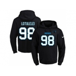 Nike Carolina Panthers #98 Star Lotulelei Black Name & Number Pullover NFL Hoodie