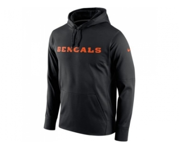 Men Cincinnati Bengals Nike Black Circuit Wordmark Essential Performance Pullover Hoodie