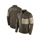 Men Cincinnati Bengals Nike Olive Salute to Service Sideline Hybrid Half-Zip Pullover Jacket