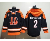 Men's Cincinnati Bengals #2 Evan McPherson Orange Black Ageless Must-Have Lace-Up Pullover Hoodie