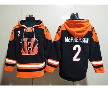 Men's Cincinnati Bengals #2 Evan McPherson Orange Black Ageless Must-Have Lace-Up Pullover Hoodie