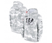 Men's Cincinnati Bengals 2024 Arctic Camo Salute To Service Club Fleece Pullover Hoodie