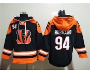 Men's Cincinnati Bengals #94 Sam Hubbard Orange Black Ageless Must-Have Lace-Up Pullover Hoodie