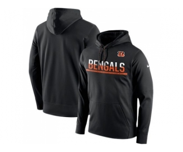 Men's Cincinnati Bengals Nike Black Sideline Circuit Pullover Performance Hoodie