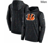 Men's Cincinnati Bengals Nike Charcoal 2021 NFL Crucial Catch Therma Pullover Hoodie