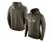 Men''s Cincinnati Bengals Nike Olive Salute To Service KO Performance Hoodie