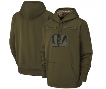 NFL Men's Cincinnati Bengals Nike Olive Salute to Service Pullover Hoodie