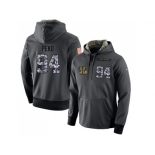 NFL Men's Nike Cincinnati Bengals #94 Domata Peko Stitched Black Anthracite Salute to Service Player Performance Hoodie