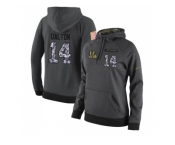 NFL Women's Nike Cincinnati Bengals #14 Andy Dalton Stitched Black Anthracite Salute to Service Player Performance Hoodie