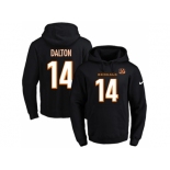 Nike Cincinnati Bengals #14 Andy Dalton Black Name & Number Pullover NFL Hoodie