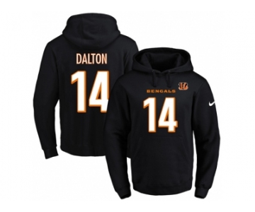 Nike Cincinnati Bengals #14 Andy Dalton Black Name & Number Pullover NFL Hoodie