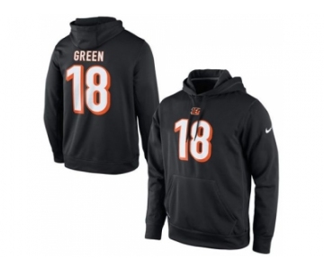 Nike Cincinnati Bengals #18 A.J. Green Black Player Pullover Performance NFL Hoodie