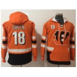 Nike Cincinnati Bengals #18 A.J. Green Orange Black Name & Number Pullover NFL Hoodie