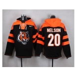 Nike Cincinnati Bengals #20 Reggie Nelson Black Player Pullover NFL Hoodie