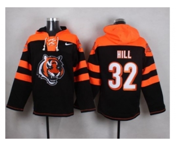 Nike Cincinnati Bengals #32 Jeremy Hill Black Player Pullover NFL Hoodie