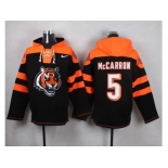 Nike Cincinnati Bengals #5 AJ McCarron Black Player Pullover NFL Hoodie