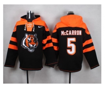 Nike Cincinnati Bengals #5 AJ McCarron Black Player Pullover NFL Hoodie