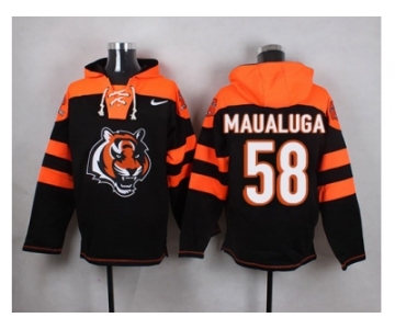 Nike Cincinnati Bengals #58 Rey Maualuga Black Player Pullover NFL Hoodie